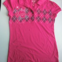 цикламова тениска с якичка, снимка 1 - Детски тениски и потници - 37025645