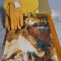 Комплект съдържащ кашмирен шал, барета , ръкавици и луксозна кутия, снимка 6 - Шалове - 35017695