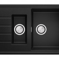 Кухненска Мивка от Гранит модел Копенхаген 780 x 500 Duo - Черна, снимка 1 - Други - 37179070