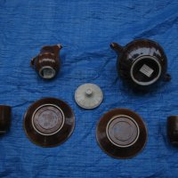 Чайник каничка и 2 чаши, снимка 2 - Антикварни и старинни предмети - 35281823