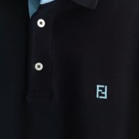Мъжка черна елегантна блуза Fendi, размер XL, снимка 2 - Блузи - 43910257