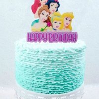 5 Дисни Принцеси Happy Birthday твърд Акрил топер за торта украса рожден ден парти, снимка 1 - Други - 35278252