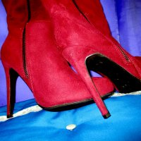 Дамски чизми, ботуши №37, 56 см, висок ток, пролетно есенни обувки Tata, снимка 1 - Дамски елегантни обувки - 38770199