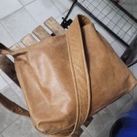Естествена кожа, голяма чанта,натурален кафява цвят, снимка 8 - Чанти - 38627490