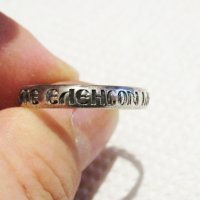 стар Мъжки сребърен пръстен, Стариннен сребърен пръстен с думи към Исус в надпис " kypie ihcoy , снимка 7 - Пръстени - 33230446