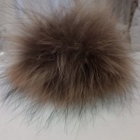 Прошарен Помпон Естествен косъм за шапка, снимка 8 - Шапки - 44132872