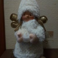Уникално пухкаво бяло Коледно ангелче.Светещо., снимка 9 - Декорация за дома - 38515725