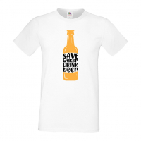 Мъжка тениска Save Water Drink Beer 3,Бира,Бирфест,Beerfest,Подарък,Изненада,Рожден Ден, снимка 1 - Тениски - 36387431