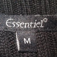 Черен памучен пуловер "Essentiel"antwerp / голям размер , снимка 6 - Блузи с дълъг ръкав и пуловери - 16700825