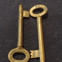 Два стари редки бронзови ключа от соца с номера за КОЛЕКЦИОНЕРИ 12366, снимка 6 - Други ценни предмети - 43267848