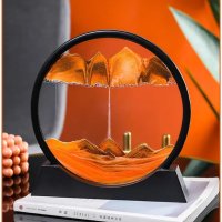 3D Пясъчен часовник с движещ се пейзаж Пясъчен живопис, Оранжев, снимка 5 - Декорация за дома - 43681584