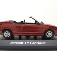 Renault 19 Cabrio 1992 - мащаб 1:43 на Maxichamps моделът е ново в PVC дисплей-кейс, снимка 4 - Колекции - 43035196