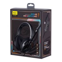 Слушалки с микрофон Геймърски Baseus Gamo Virtual NGD05-0A Черни RGB Подсветка Gaming Headset, снимка 5 - Слушалки и портативни колонки - 38546781