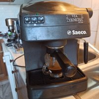 Кафе машина Саеко Виа Венето с месингова ръкохватка с крема диск, работи перфектно , снимка 2 - Кафемашини - 37769762