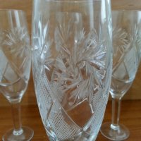кристални чаши за вино руски кристал, снимка 5 - Антикварни и старинни предмети - 25450012