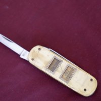 Уникално швейцарско ножче с автоматични механизми за сменящите се реклами,седеф, снимка 5 - Антикварни и старинни предмети - 32344086