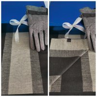 Комплект мъжки шал от кашмир и вълнени ръкавици в луксозна кутия, снимка 13 - Шалове - 38272367