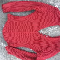 Френски пуловвр с деколте и гол  гръб, днес 8.90 лв, снимка 2 - Блузи с дълъг ръкав и пуловери - 27898812