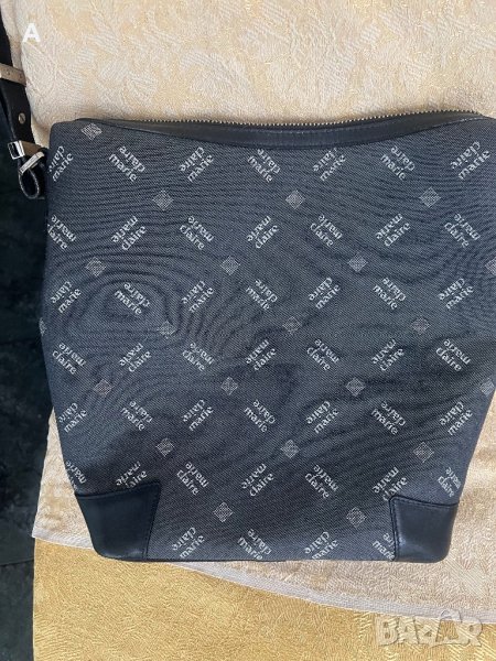 Дамска чанта естествена кожа и промазан плат Marie Claire, снимка 1