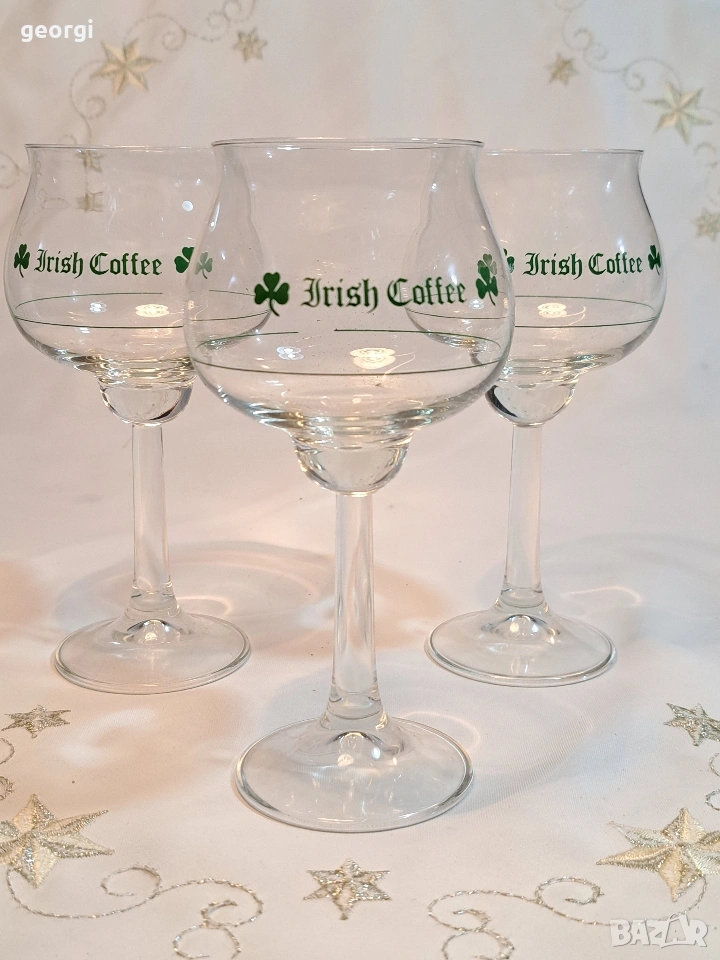 3 винтидж луксозни тънкостенни Irish coffee 32/2, снимка 1