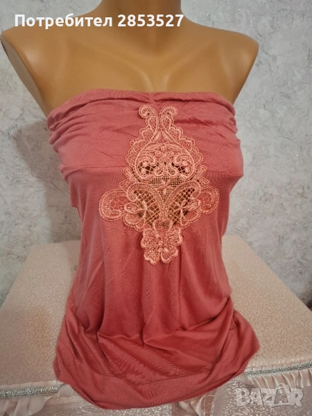 Марков Дамски Топ с бродерия, снимка 1