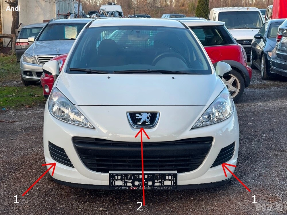Peugeot 207 (2006-2010г.) - Пежо 207 Емблема , стоп и капаци за халогени оригинални, управление на с, снимка 1