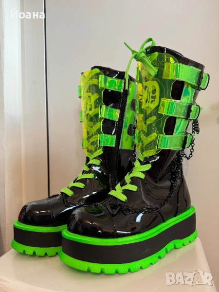 Оригинални готик demonia uv ботуши нови , снимка 1