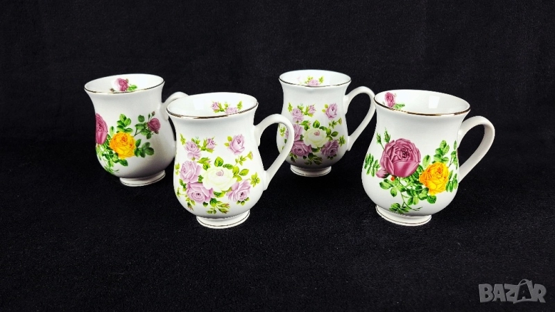 4 чаши мъг с рози, снимка 1