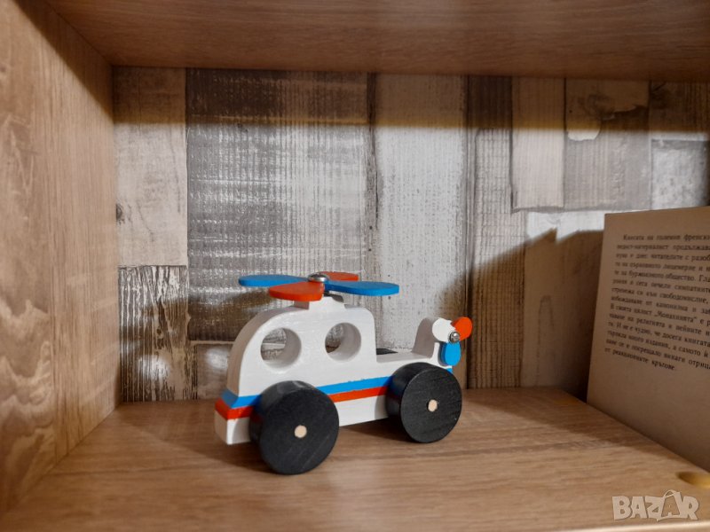 Дървен хеликоптер 03, снимка 1