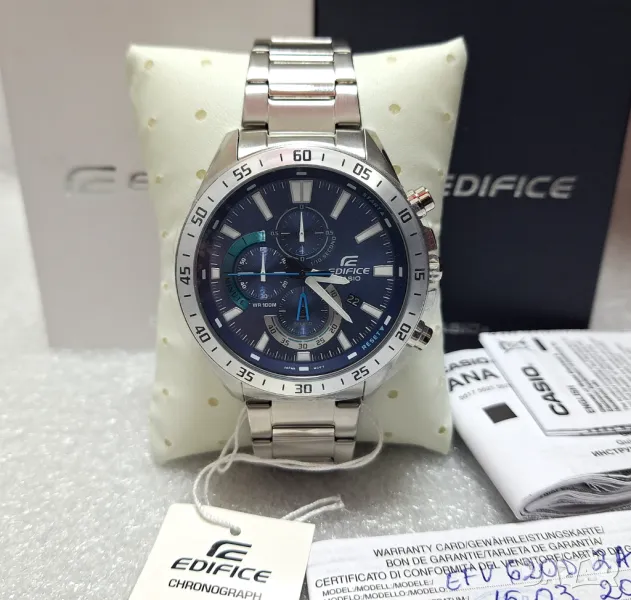 ПОРЪЧАН! НОВ! Гаранция 2 год.! Мъжки Часовник Casio Edifice EFV-620D-2AV, снимка 1