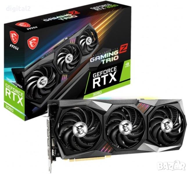 Видеокарта ASUS ROG-STRIX-RTX3080-O10G-V2 Нова 24.м гар, снимка 1