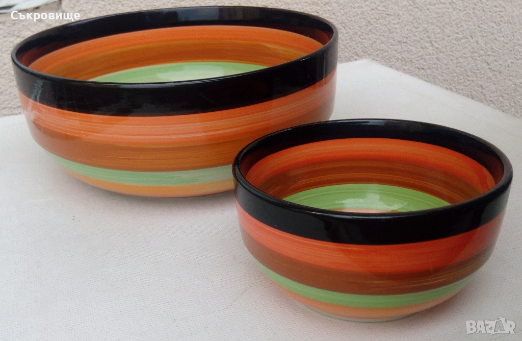 Лот шарени паници - купи подходящи за микровълнова, снимка 1