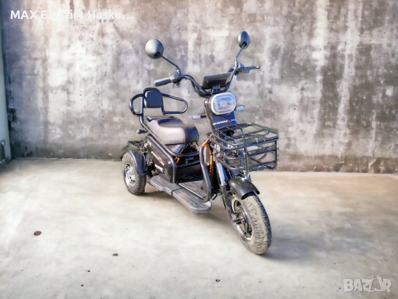 Двуместна електрическа триколка MaxMotors Pudding 1800W-48V-20Ah-Черна, снимка 1