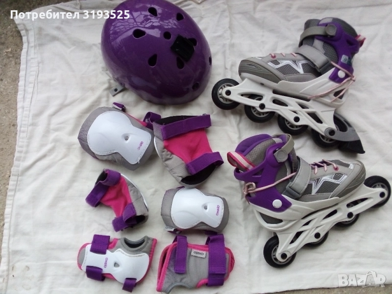 Ролери каска и протектори - OXELO, снимка 1
