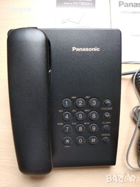Стационарен телефон Panasonic KX-TS500FX, черен, снимка 1