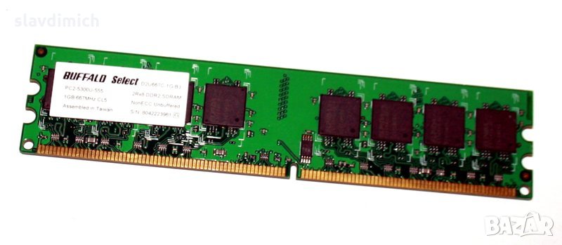 Рам памет RAM Buffalo модел d2u667c-1g/bj  1 GB DDR2  667 Mhz честота, снимка 1