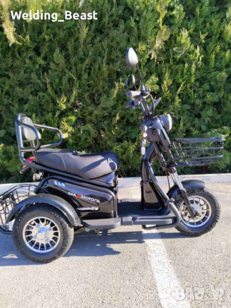 Двуместна електрическа триколка MaxMotors Pudding 1800W-48V-20Ah-BLACK, снимка 1