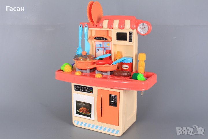 Детска Кухня със светещи котлони, звуци и течаща вода, снимка 1