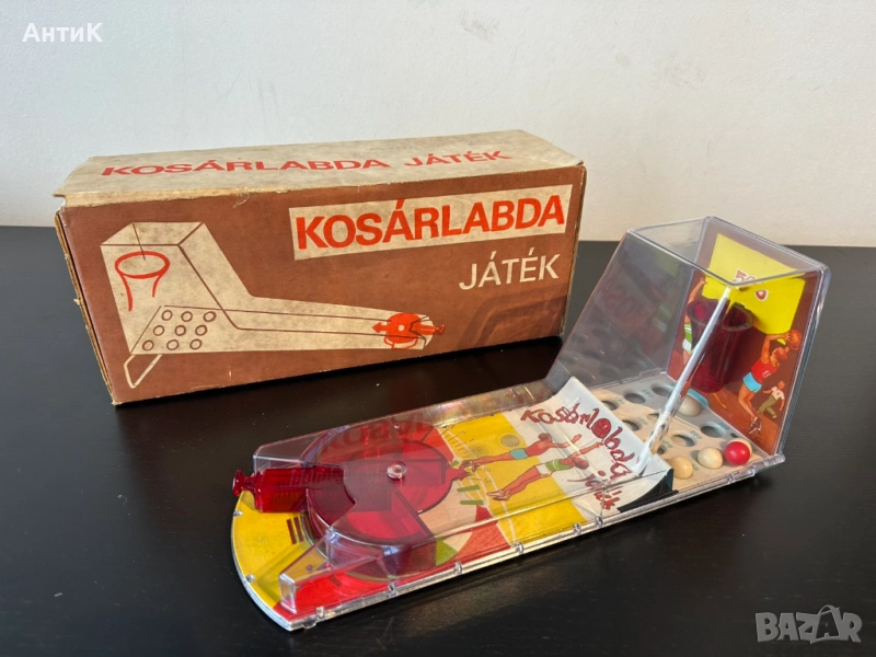 Соц Полска Игра Играчка Флипер Kosárlabda Játék, снимка 1
