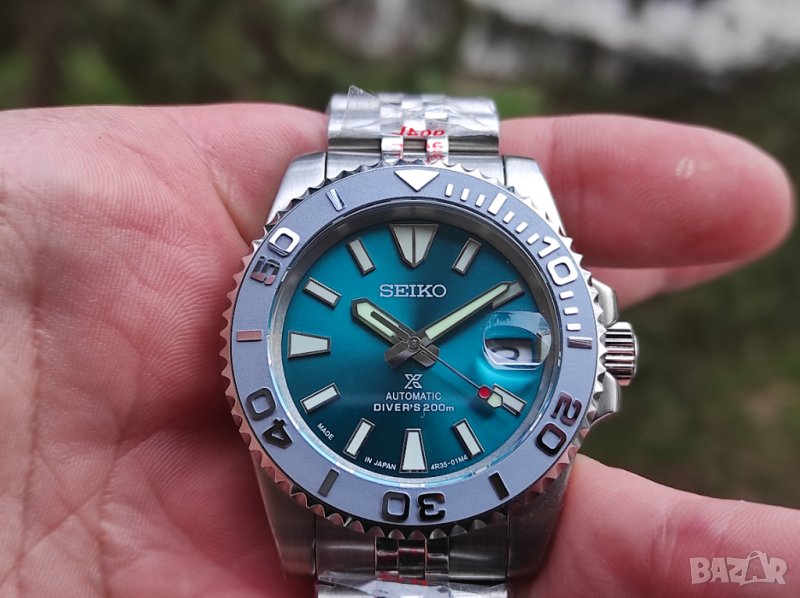 Seiko Green/blue Yacht master mod, снимка 1