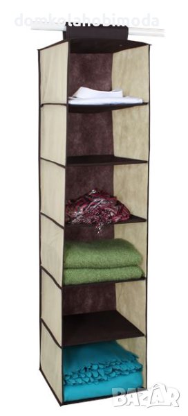 Етажерка с 6 рафта, Полипрополен,30x30x120 см, снимка 1