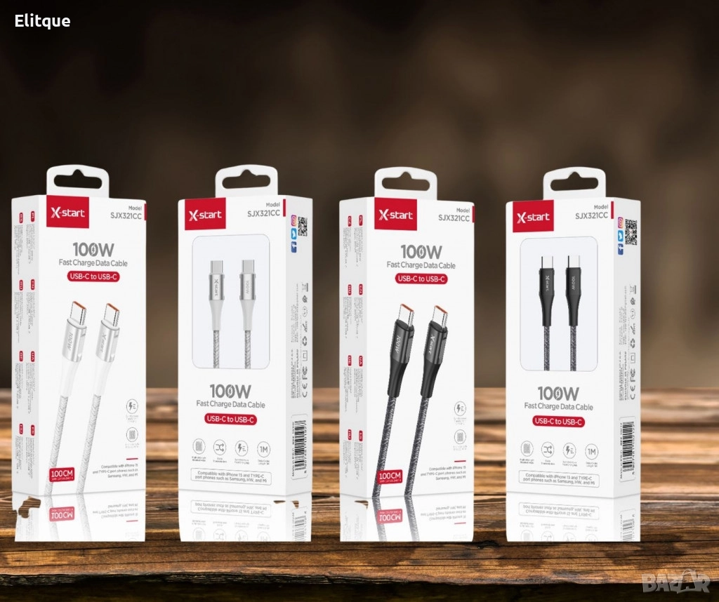 USB-C ,кабел за бързо зареждане,100W, 1 Метър ,SJX321CC, снимка 1