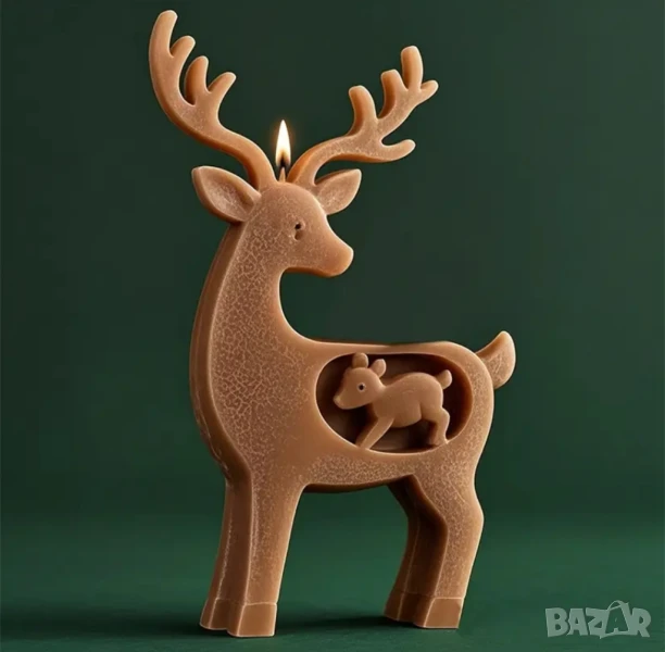 Молд елен с малко, снимка 1