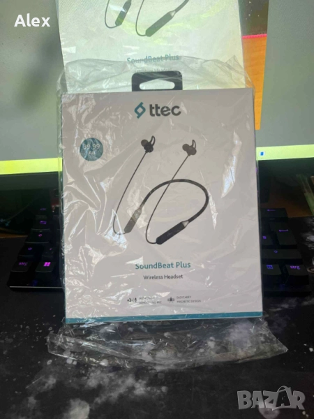 Безжични Слушалки, TTEC SoundBeat Plus Handsfree Bluetooth, Черен, снимка 1