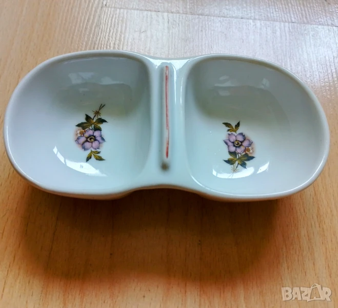 Български порцелан солница, снимка 1