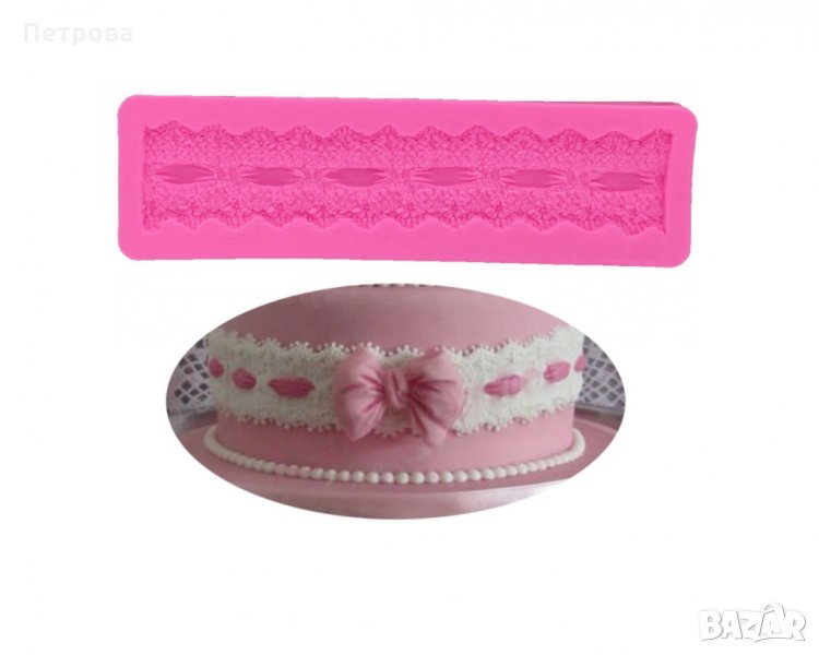 Силиконов молд за захарна дантела - панделка, снимка 1