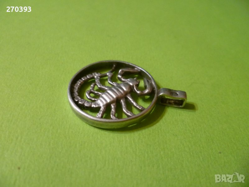 Масивна сребърна висулка "Скорпион", снимка 1