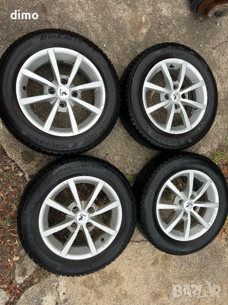 Джанти с гуми 4x108 Peugeot  citroen 207 c3 ET23 185 65 15, снимка 1