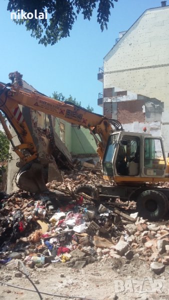 Услуги с багери изкшпи насипи събаряне на сгради чук за разбиване на бетони, снимка 1