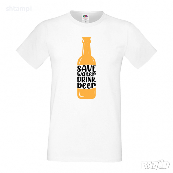 Мъжка тениска Save Water Drink Beer 3,Бира,Бирфест,Beerfest,Подарък,Изненада,Рожден Ден, снимка 1